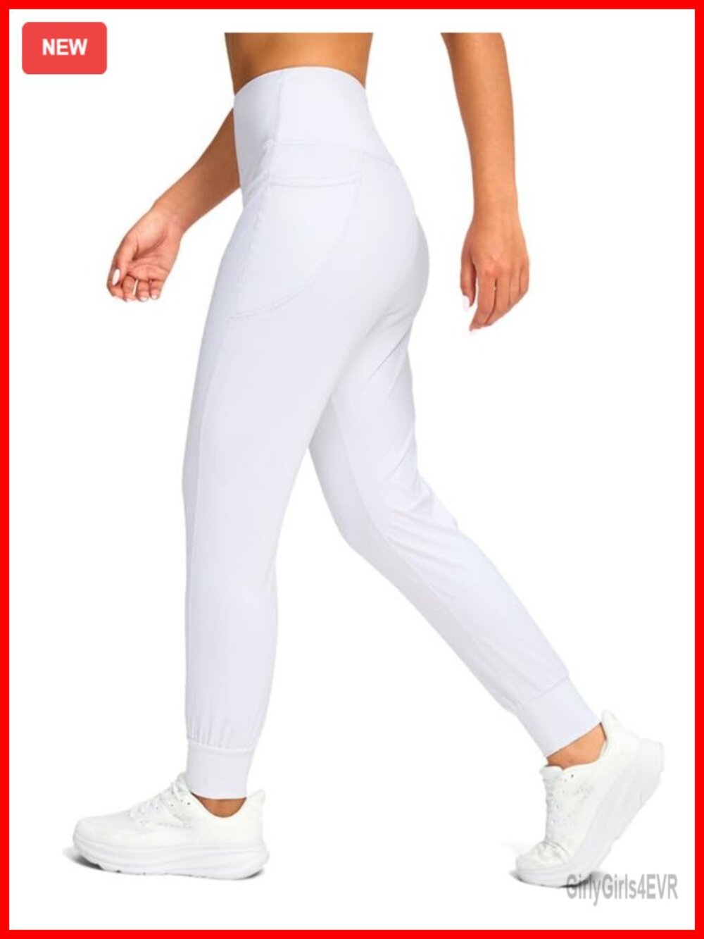 Women's Baggy Joggers with Pockets High Rise Tapered Leg Active Yoga Gym